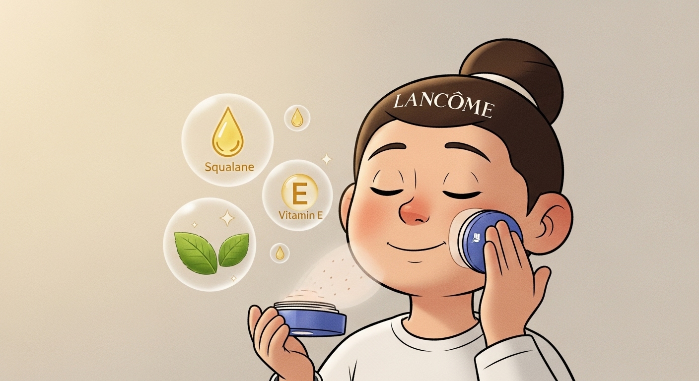 랑콤-파우더를-바르고-편안한-표정을-짓고-있는-귀여운-캐릭터