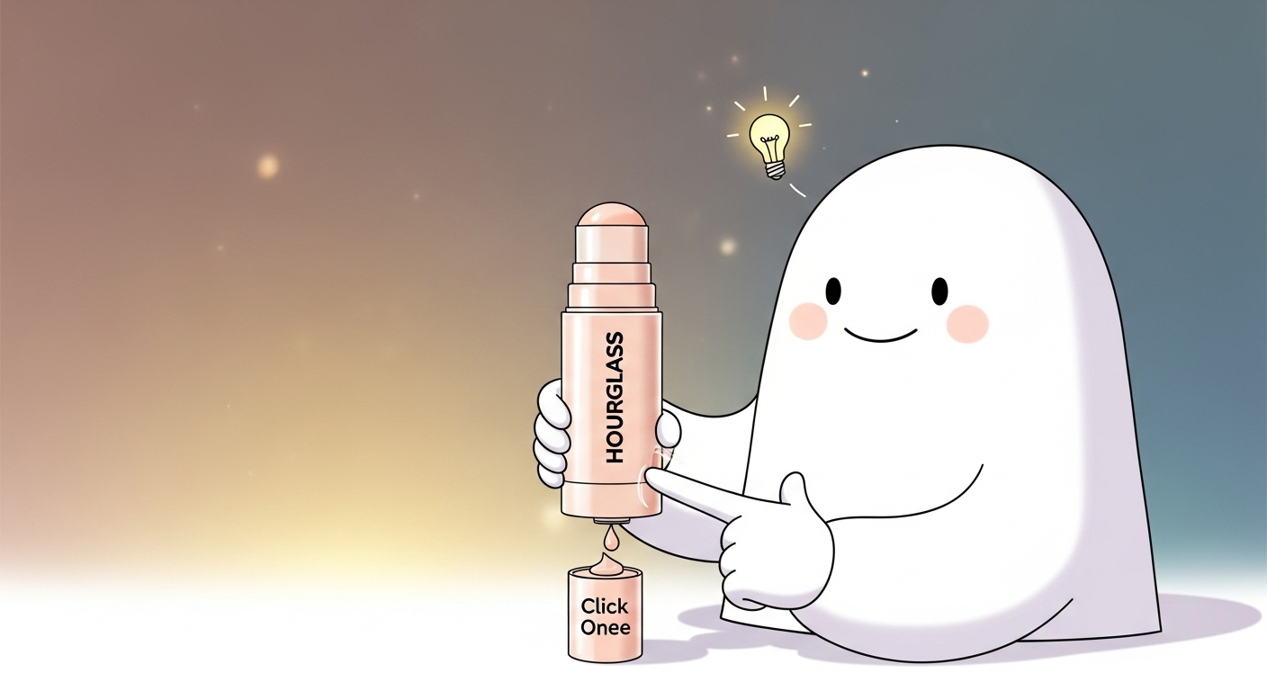 파우치에서-블랙과-골드-디자인의-랑콤-립스틱을-꺼내는-귀여운-캐릭터
