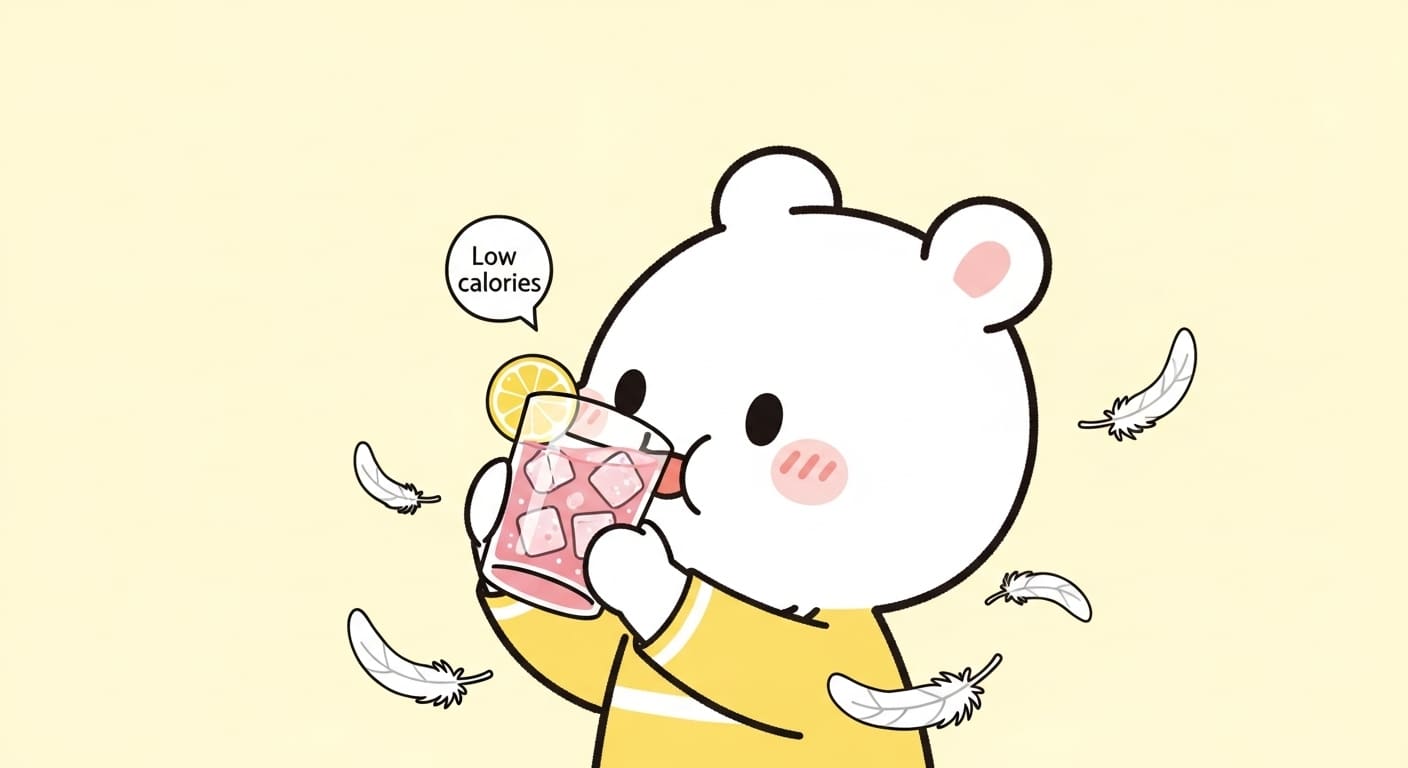 빛나는-핑크레몬에이드-파우치를-향해-달려가는-캐릭터