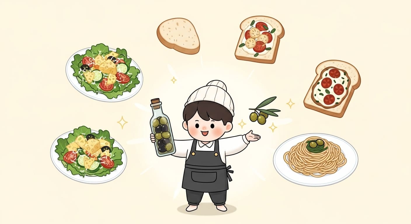 씨-있는-올리브를-먹다가-씨를-뱉어내는-귀찮아하는-캐릭터