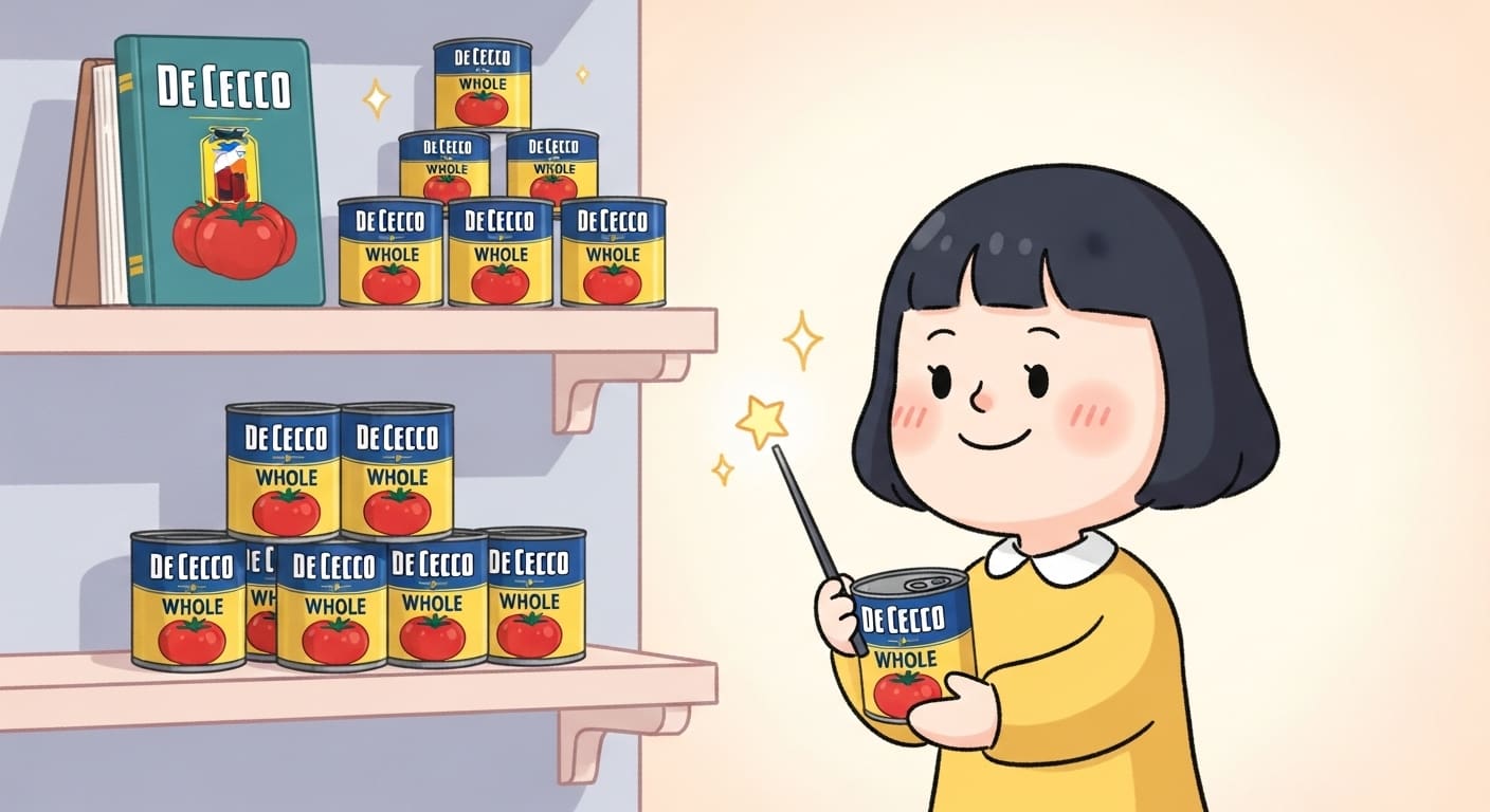 집-주방에서-간단하게-파스타에-홀토마토를-넣는-귀여운-캐릭터