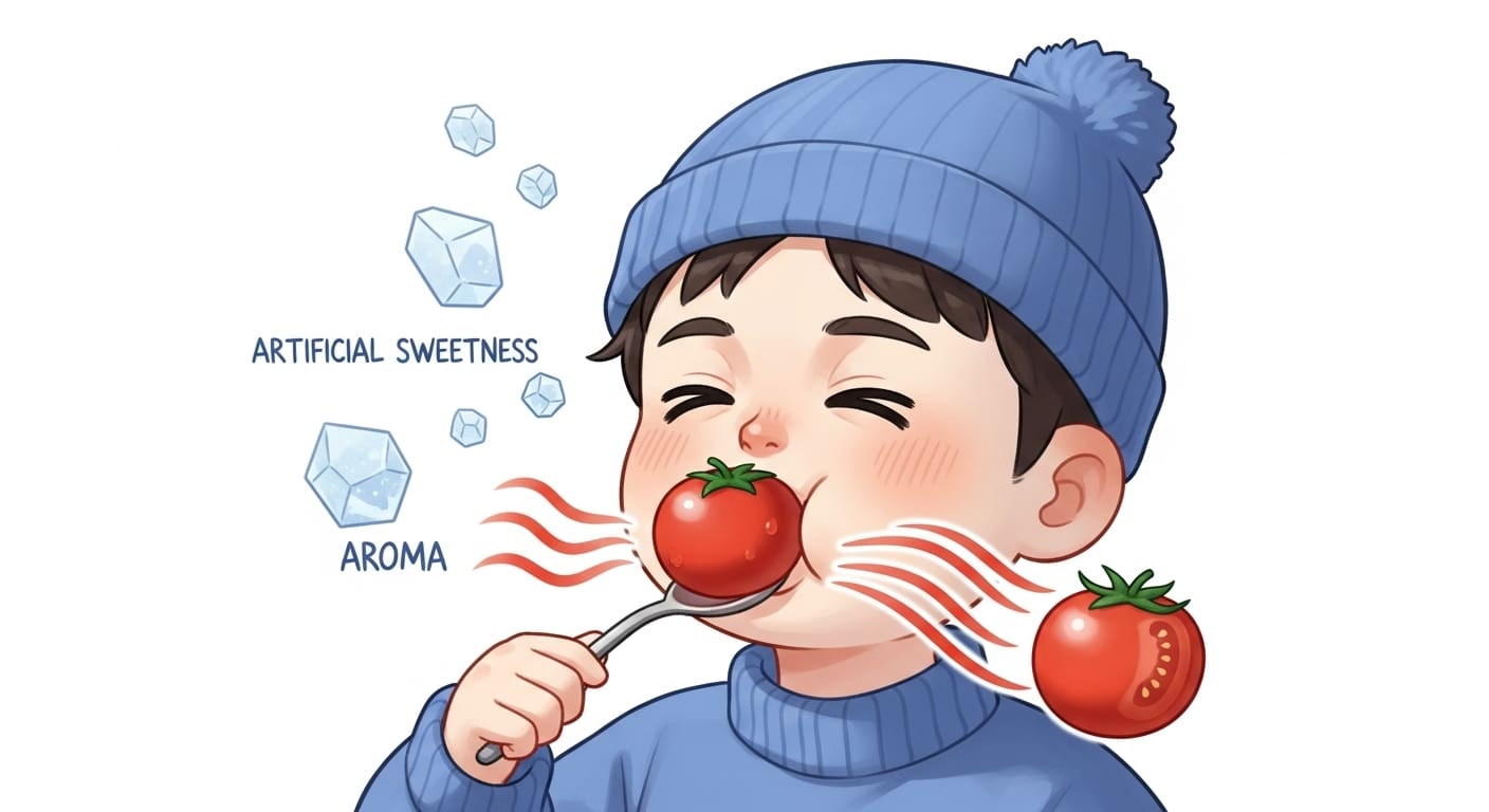 잘-익은-토마토의-깊은-감칠맛과-향기에-행복해하는-캐릭터