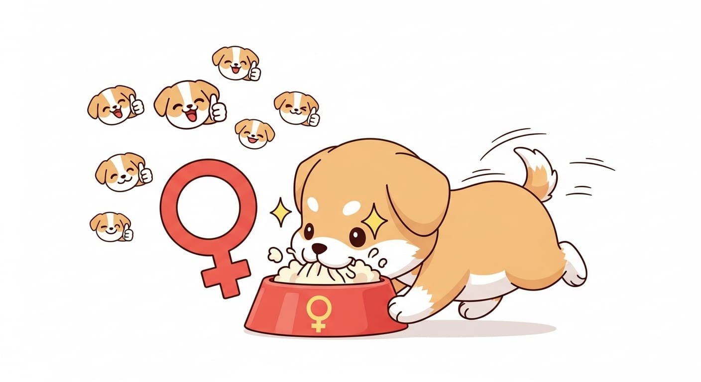 밥그릇을-향해-달려가-허겁지겁-사료를-먹는-강아지-캐릭터