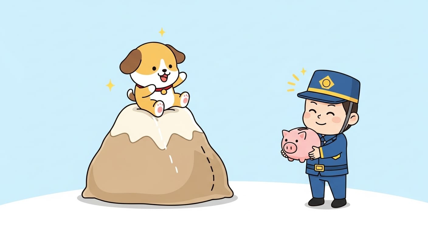 맛없는-사료-앞에서-고개를-돌리고-있는-입맛-까다로운-강아지-캐릭터