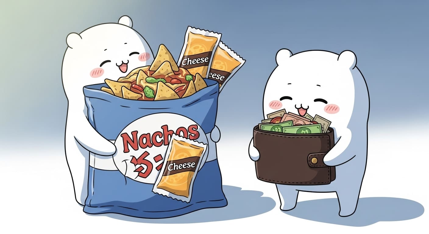 넉넉한-양에도-부담-없는-가격에-만족하는-캐릭터의-지갑
