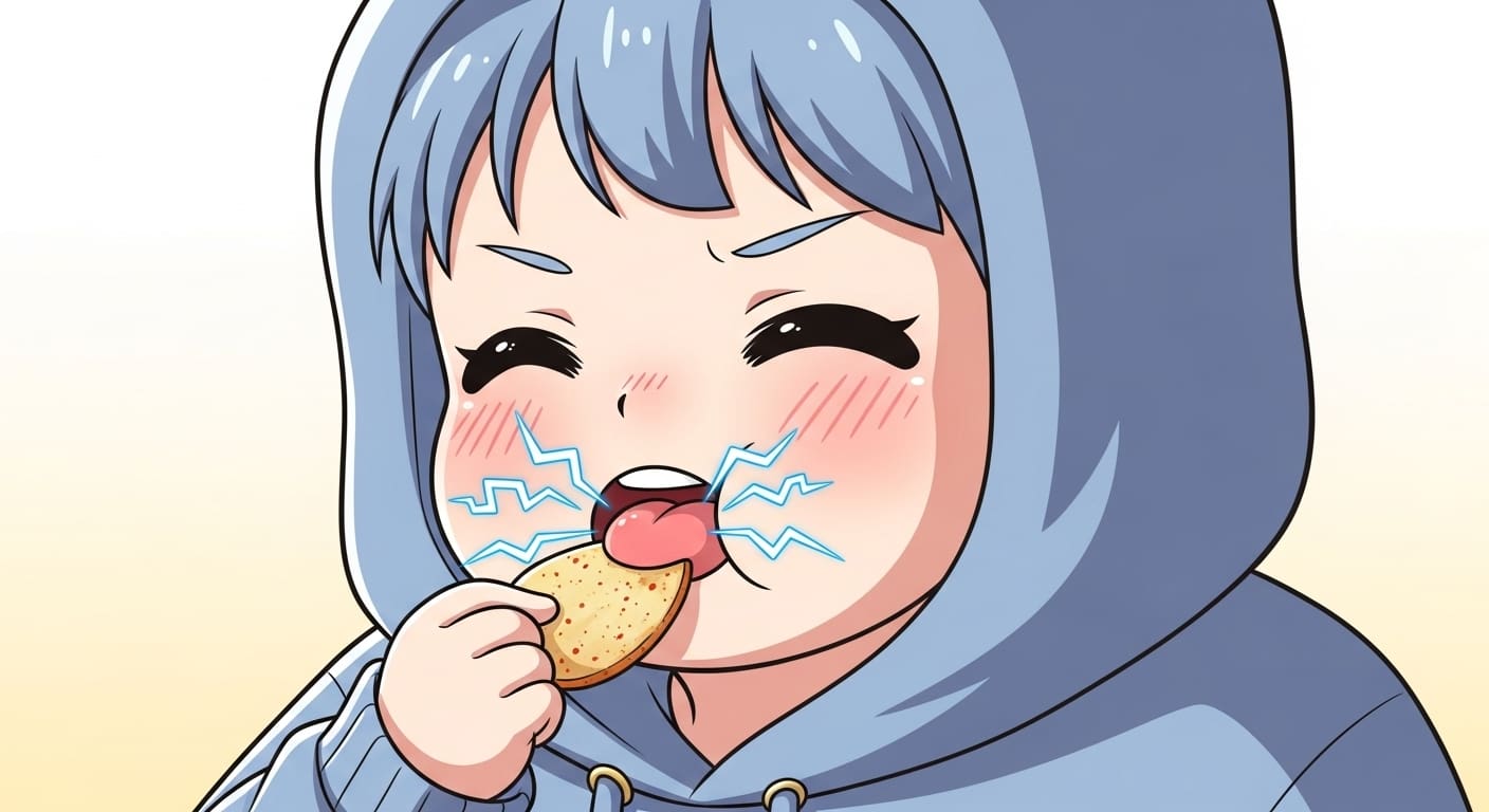 혀끝이-짜릿하게-얼얼해지는-경험을-하며-놀라면서도-재밌는-표정을-짓는-캐릭터