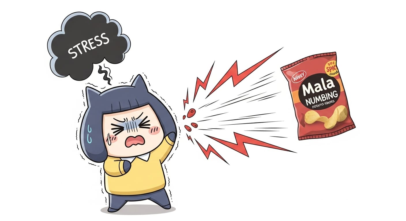 마라맛-감자칩-에너지로-스트레스-구름을-날려버리는-캐릭터
