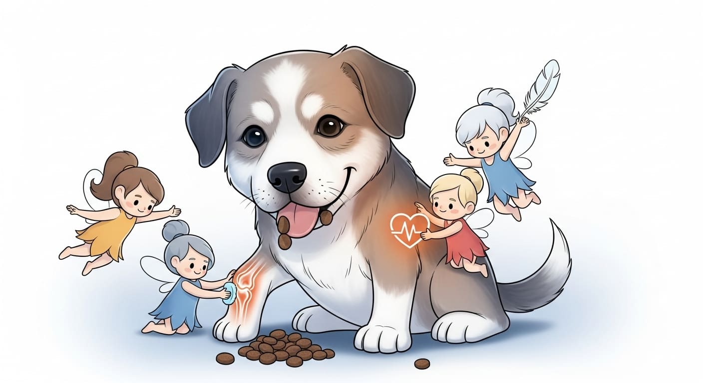 창밖을-보며-시무룩한-표정을-짓고-있는-안경-쓴-시니어-강아지-캐릭터
