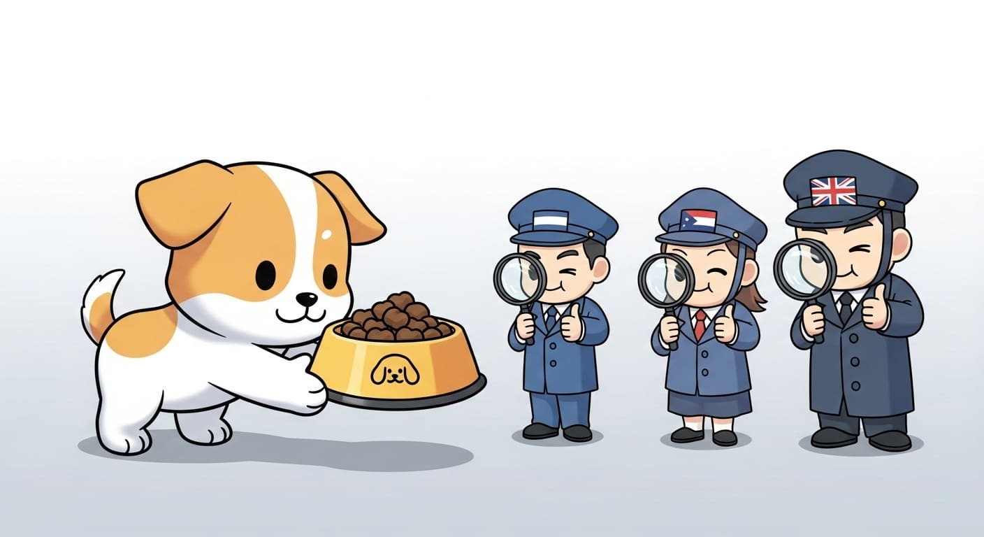 물고기-모양-콜라겐이-피부와-관절에-흡수되어-튼튼해지는-강아지-캐릭터