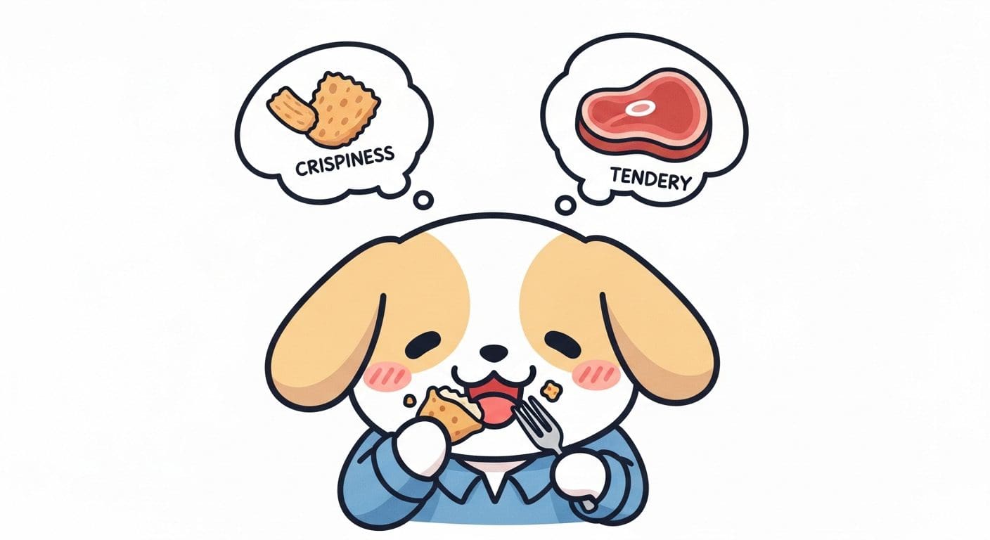맛없는-사료-앞에서-고개를-돌리고-있는-시큰둥한-강아지-캐릭터