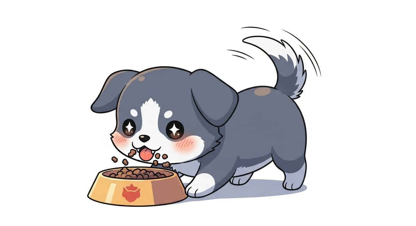 수의사-캐릭터가-영양-성분표를-확인하고-만족하는-모습