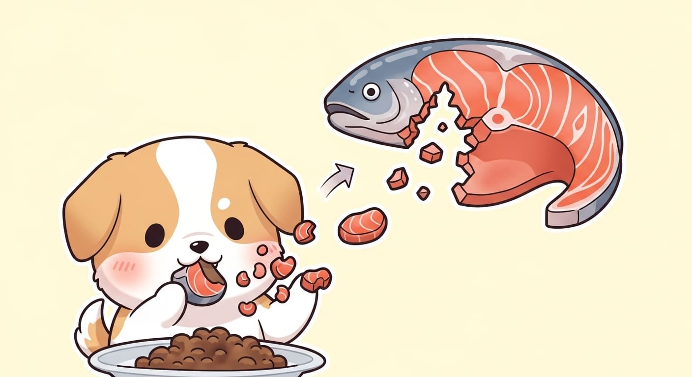 밥-잘-먹는-강아지를-보며-안도하고-행복해하는-보호자-캐릭터