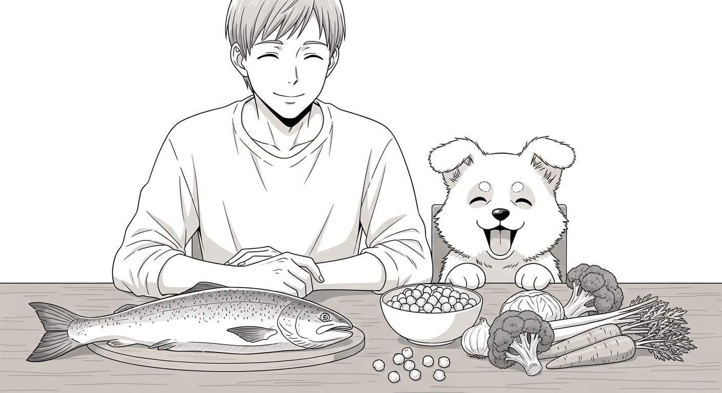 신선한-통연어와-병아리콩-등-좋은-식재료들이-놓인-식탁